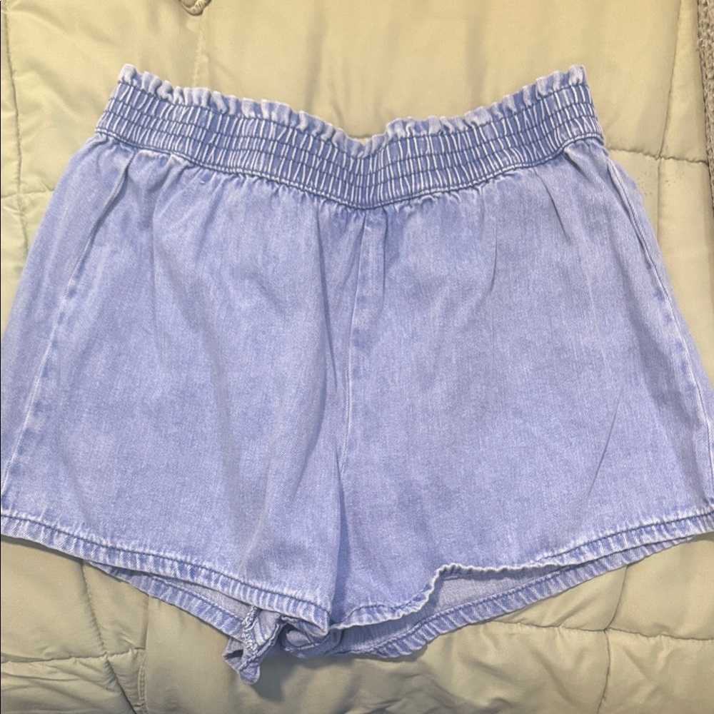 Women's Lavender Elastic-Waist Casual Shorts